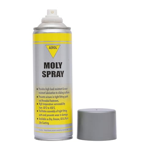 Image of Aerol Molybdenum Disulfide (MoS2) Dry Film Lubricant Spray (300g / 430ml) for Fasteners, Gears, Bearings, Chains & Sliding Mechanisms | Non-Melting Coating
