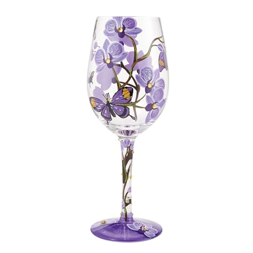 Enesco Copo de vinho borboletas