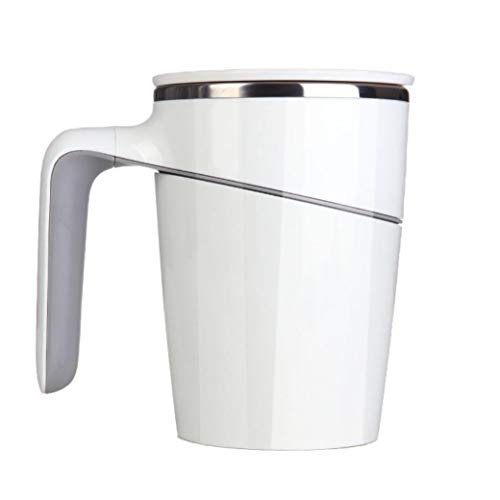 Image of (Taiwan Grace Stainless Steel Spill Proof Suction Mug with Flip Top Lid, Patented Design & Suction Technology, Keeps Hot & Cold for 2 Hours (470 ML) White