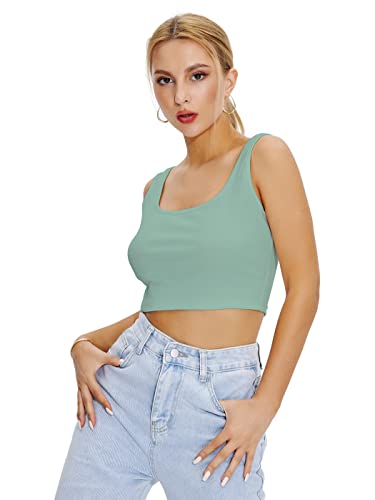Image of Shasmi Women's & Girls' Solid Sweet Heart Neck Slim Fit Simplicity Tops (TOP 50)