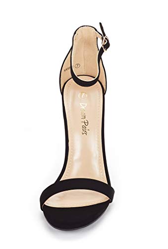 DREAM PAIRS Women's High Heels Flower Ankle Strap Stilettos Round Open Toe Dressy Sexy Sandals3