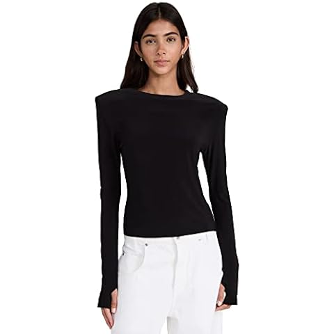 Norma Kamali Women's Padded Shoulder Top Cover