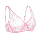 (Sexy Lace See Through Bra) Pizzo floreale puro con ricamo crea un aspetto allettante mantenendolo traspirante. Un top di biancheria intima elegante per le donne che vogliono un reggiseno in pizzo plus size con eleganza e fascino.