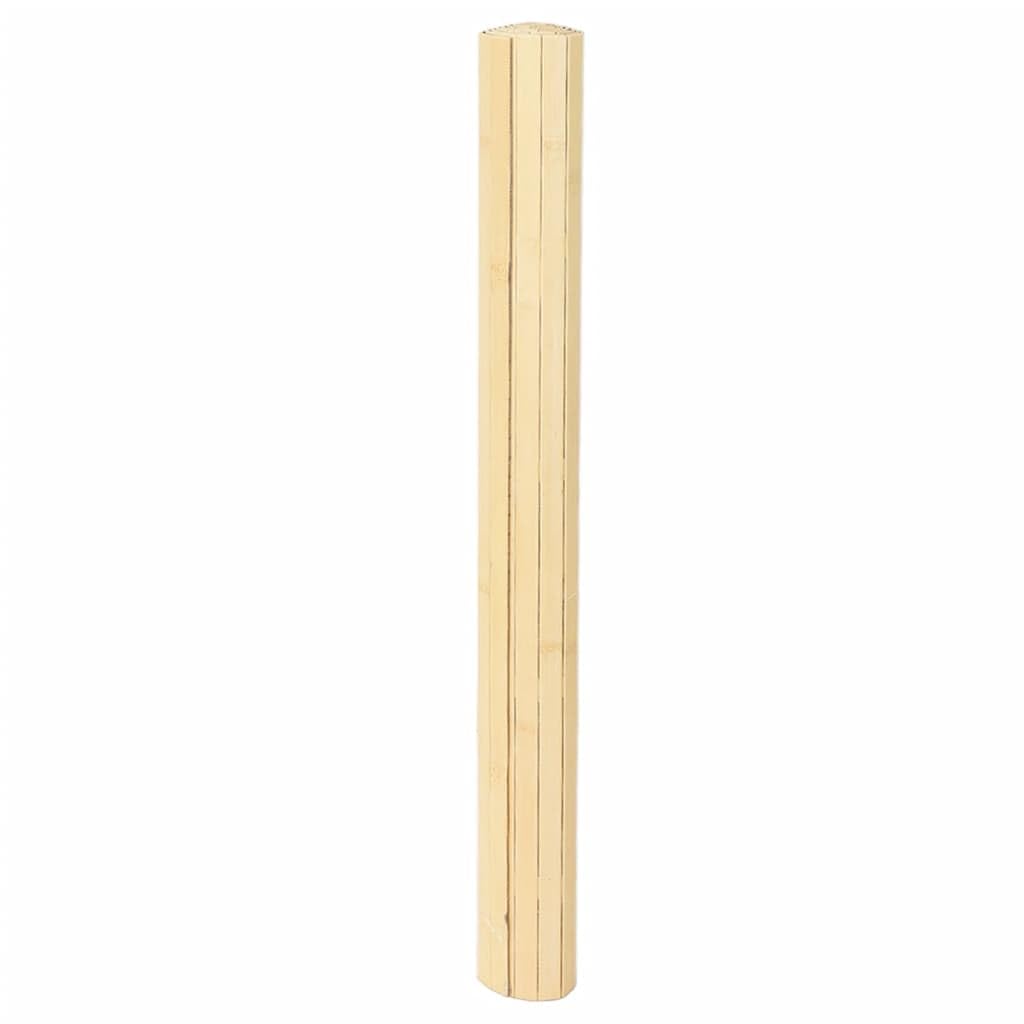 Tapis rectangulaire naturel clair 80x200 cm bambou
