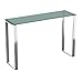 Cortesi Home Remi Contemporary Glass Console Table with Chrome Finish