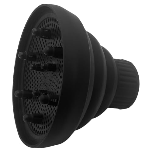 Difusor de Silicone Dobrável Universal para Secador de Cabelo – Portátil para Viagem(Preto)