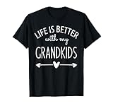 Life is Better With My Grandkids Shirt for Grandma & Grandpa T-Shirt