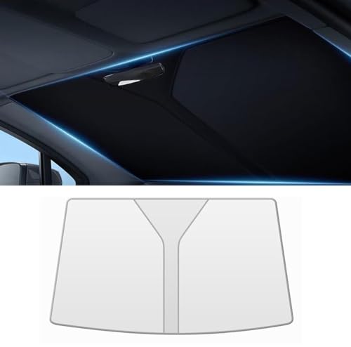 Pare-brise avant pare-soleil pour VW Touareg II 7P 2010-2018 pliable argenté