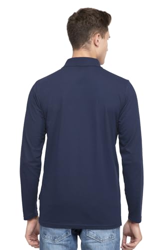 Image of Polo Full Sleeve t Shirt for Men Cotton with Pocket and Collar - Regular Fit Tshirt