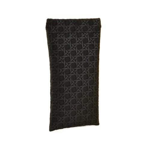 Pochette en cuir pour lunettes de soleil portables etui souple noir