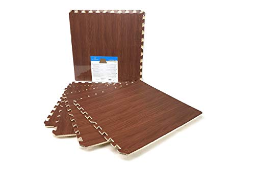 LEYENDAS Esterilla Puzzle de Fitness y de Goma Espuma | Set de Protección para el Suelo | Alfombrilla Protectora Expandible | para Máquinas de Deporte y Gimnasios | Fácil de Limpiar (IMIT. D, 60X60)