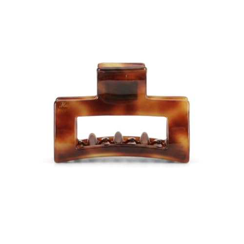 France Luxe Cutout Rectangle Claw Clip for Women, Tortoise