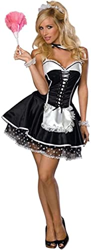 Secret Wishes Sexy Maid Costume, Black, Medium, Multicolor