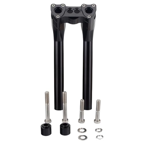 Adaptateur rehausse de guidon 25mm 12" noir pour Harley Dyna Super Glide Custom