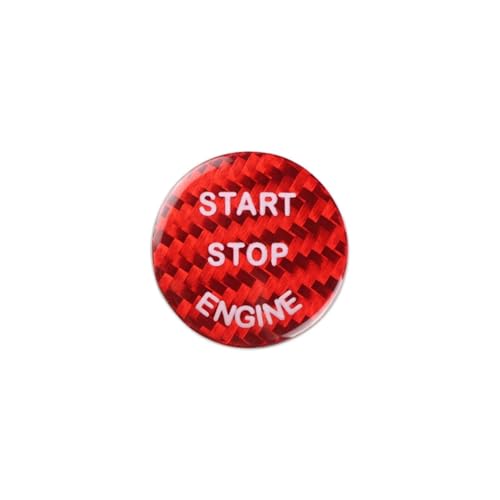 Bouton de démarrage de voiture F22 F23 carbone rouge rénovation
