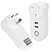 Smart Power Socket, 16A Smart Plug, Smart Socket Home Power Socket Timer Remote Control LSPA2 UK Plug 100240VAC, adapters