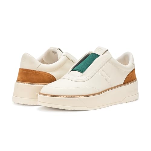 Cole Haan Cole Haan Women's Grandpro Maxfield Slip-on Sneakers, Ivory/Tobacco Suede, 8-B US