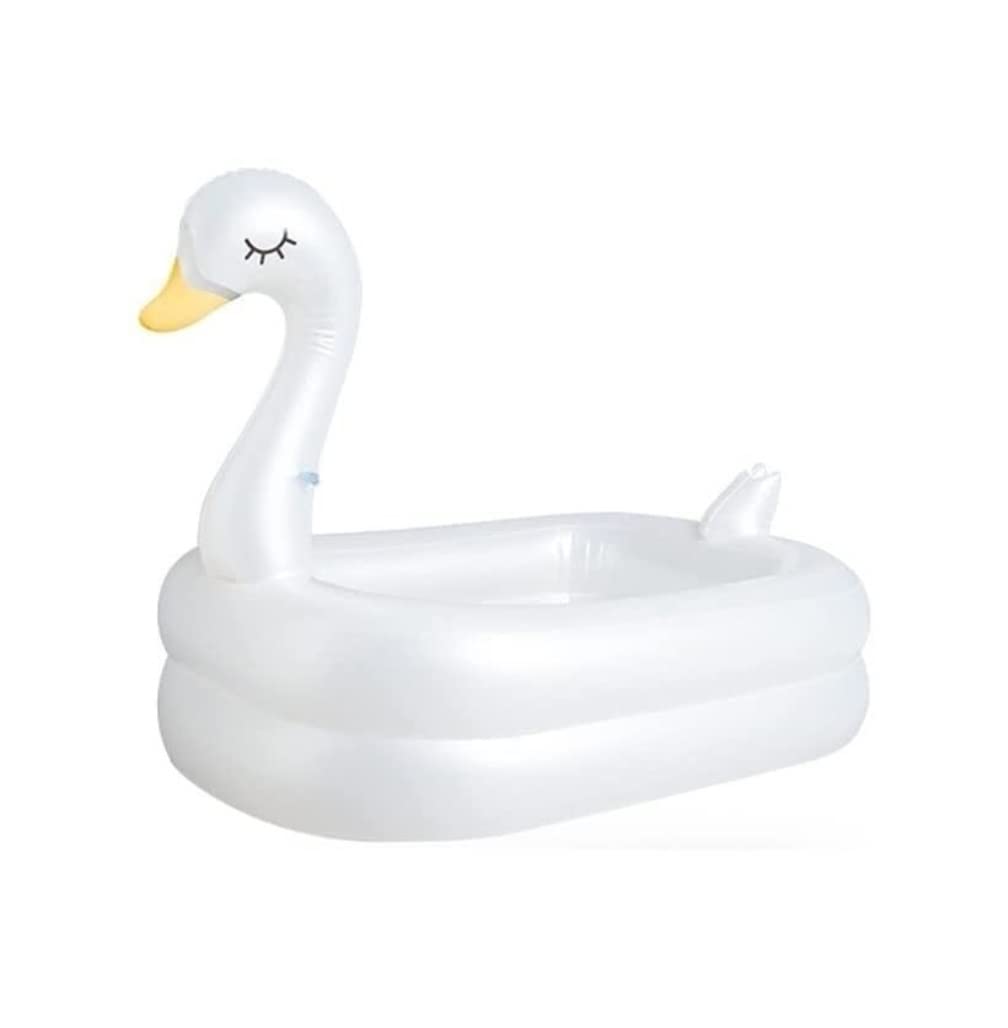 Piscina Gonfiabile Antiscivolo Piscina Gonfiabile Per Imbottitura A Forma Di Anatra Carina Per Animali Vivi Fuori Terra Feste Estive(125x91x90cm)