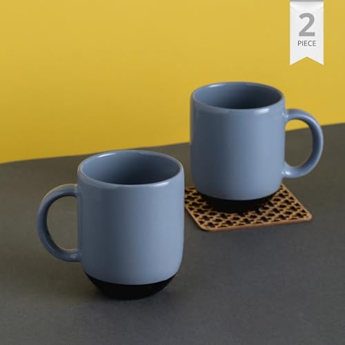 Image of Clay Craft Modern Matte Coffee Mug Set of 2, 300 ml | Fine Ceramic Tea, Coffee & Milk Mugs | Elegant & Durable Drinkware | Microwave & Dishwasher Safe | Minimalist Home, Office & Gift Collection