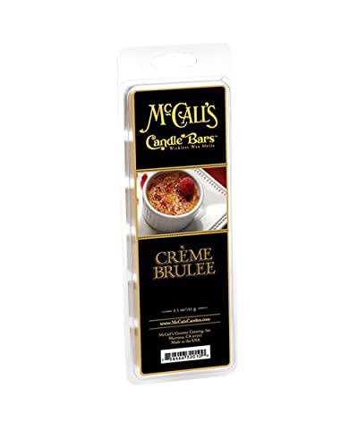 Image of McCall's Candles | Creme Brulee | Scented Wax Melt | Caramelized Sugar, Rich Custard & Warm Vanilla | 6-Piece Break-Apart Bar | 12-24 Hours Per Wedge | Poured in the USA | 5.5 oz