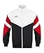 JAKO Herren Freizeitjacke Retro, Schwarz/Weiß/Rot, M