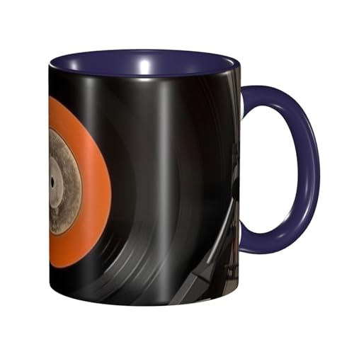 11 OZ Porcelain Vinyl Record Coffee Mug with Handle