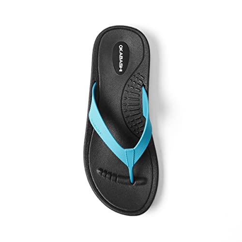 Image of OKABASHI Women's Breeze Flip Flop | Contoured Footbed w /Arch Support for All-Day Comfort | Slip-Resistant & Waterproof | Sustainably Made in The USA