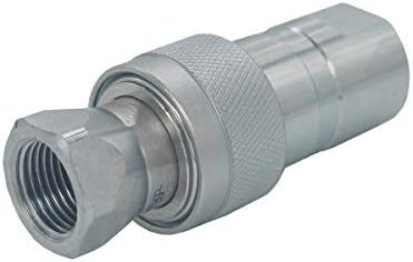 2-Sets 1/4'' Ag ISO5675 Carbon Steel Hydraulic Quick Disconnect Coupling/Coupler Poppet Valve,Pioneer Type, Set w/Dust Cap - 3