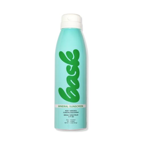 Image of Bask SPF 30 Mineral Sunscreen Spray - Fragrance Free, Non-Aerosol, Reef Safe, Broad Spectrum Protection, Dermatologist Recommended, Lightweight & Fast-Absorbing, 5.5 oz (Value Pack of 3)
