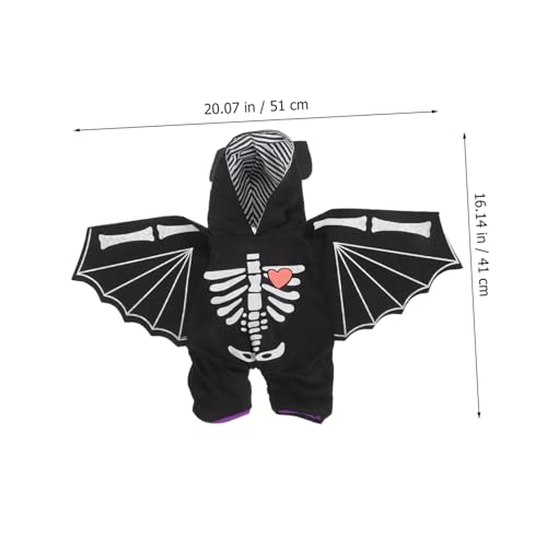 Disfraz cómodo de murciélago para perro Halloween miniatura 7