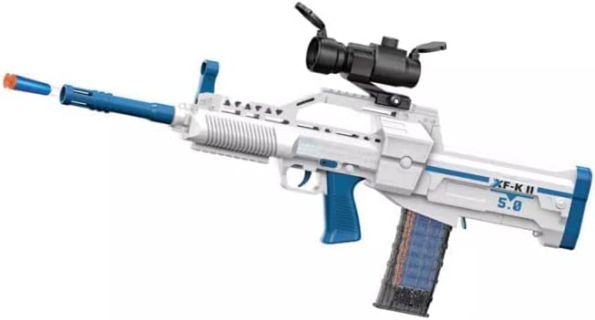 REBENUOFully Motorized Blaster, 3 Firing Modes, 12-Dart Clips, 12 Darts, Full Auto Blaster, Kids Outdoor Toys