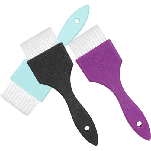 FONDOTIN Spazzola per Tintura per Chioma 3 Pezzi Set Setole Morbide Pennello Applicatore per Colorazioni e Trattamenti Professionale e Domestico Strumento Parrucchiere per Colore Casuale
