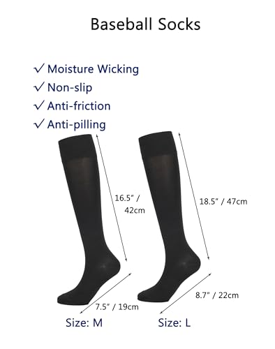 Athletic Knee High Socks Multi-Sports Long Socks for Men Women Baseball Softball Soccer Running3