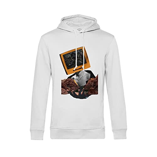 Sweat à capuche TV Head au motif surréaliste et illustration collage rétro unique