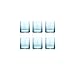 Dabeigouzbolb Glaser Premium-Klassische Trinkglasbecher für Home - Set von 6 - Elegantes Geschirr - Geschirrspüler Safe (8,6 * 7.8cm) (Color : Blue)