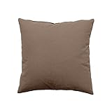 Enjoy Home, Coussin, Dimension 40 x 40 cm, 400 g, Vison, Coton certifié Oeko Tex, Lavable...