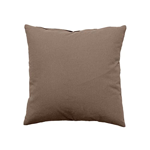 Enjoy Home, Coussin, Dimension 40 x 40 cm, 400 g, Vison, Coton certifié Oeko Tex, Lavable en Machine, Déhoussable avec Zip, Idéal pour Apporter de la Couleur à Vos canapés, Collection Panama