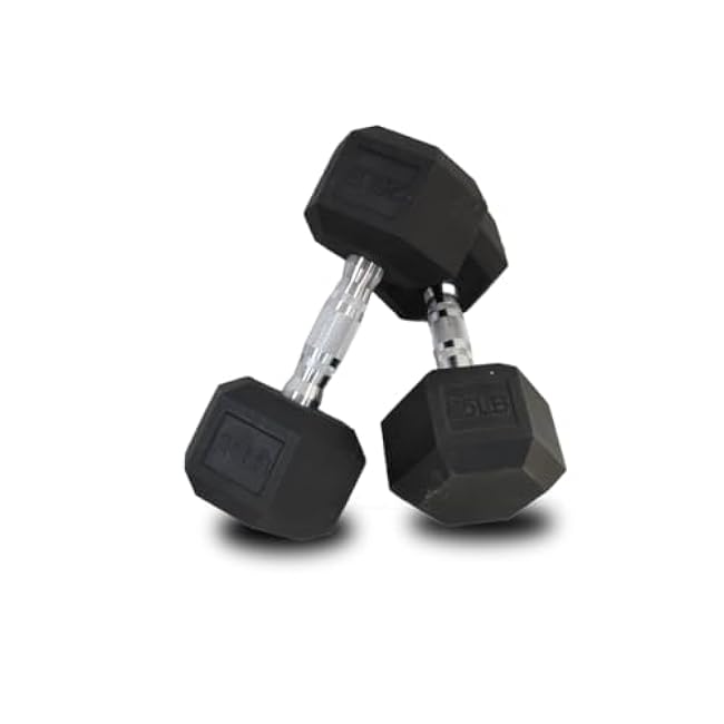 Pair of Rubber Hex Dumbbells ¨C Perfect for Home Workouts & Strength Training