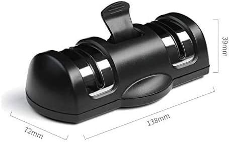 Kitchen Knife Sharpener, 2-Stage Chef Knife Sharpener to Restore Non-Serrated Knife Blades Quickly, Safely, and Easy to Use for Kitchen, Camping & Hiking