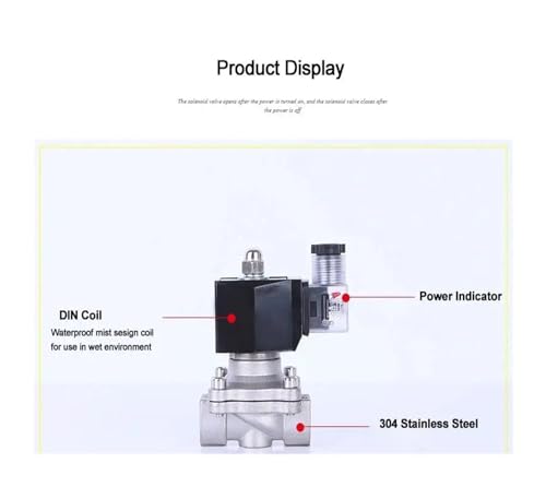Válvula solenoide AC24V de acero inoxidable con rosca G ideal para automatización de riego 6