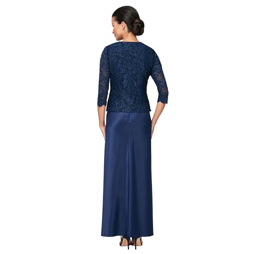 Image of Alex Evenings Womens Two Piece Mother of The Bride Dress with Lace Jacket