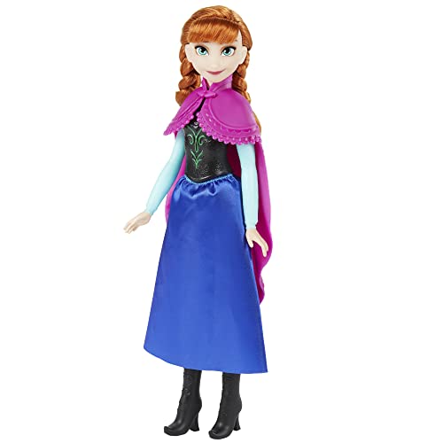 Boneca Disney Frozen 28 cm com Cabelos Longos, Saia e Capa - Anna - F3537 - Hasbro