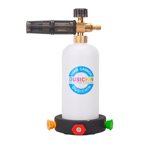 DUSICHIN Foam Cannon Snow Lance Pressure Washer Nozzle Tips Holder Container Base, 5 Power Washer Sprayer Nozzles 1/4