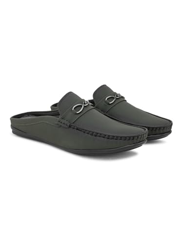 Image of SIR CORBETT Leather Back Open Loafers Shoes for Men (Size 6 to 13)