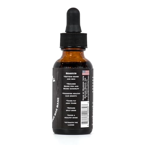 Image of Badass Beard Care Beard Oil For Men - Pharaoh Scent, 1 oz - 100% Natural and Organic Food-grade Ingredients, Soften Hair and Hydrate Skin