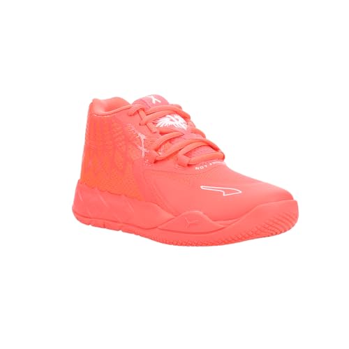PUMA Kids Girls Mb.01 BCA Basketball Sneakers Shoes - Orange, Pink - Size 11 M2
