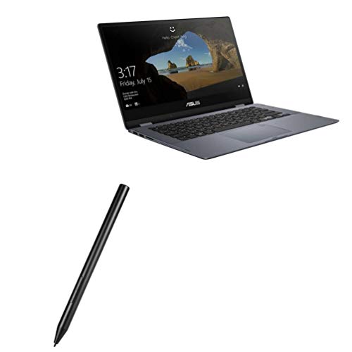 BoxWave Stylus Pen Compatible with ASUS VivoBook Flip 14 TP412FA - ActiveStudio Active Stylus 2020, Electronic Stylus with Ultra Fine Tip for ASUS VivoBook Flip 14 TP412FA - Jet Black