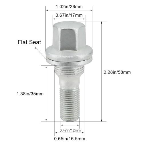 Juego pernos y tuercas rueda coche para Peugeot 207 2006-2016 y Peugeot 308 repuestos 2