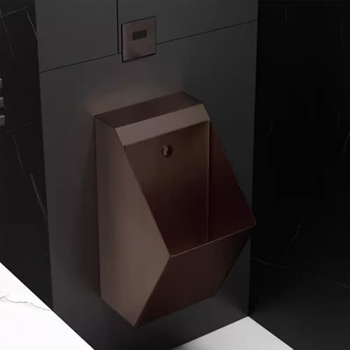 壁掛け式誘導洗浄式小便器、304ステンレス鋼製、ファミリーバスルームトイレ、カラオケ、バー、エンターテイメント会場に最適(Brown)