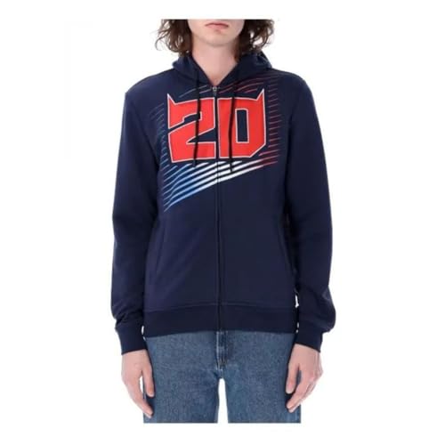 Sweat zippé Fabio Quartararo protège du vent style motard homme bleu
